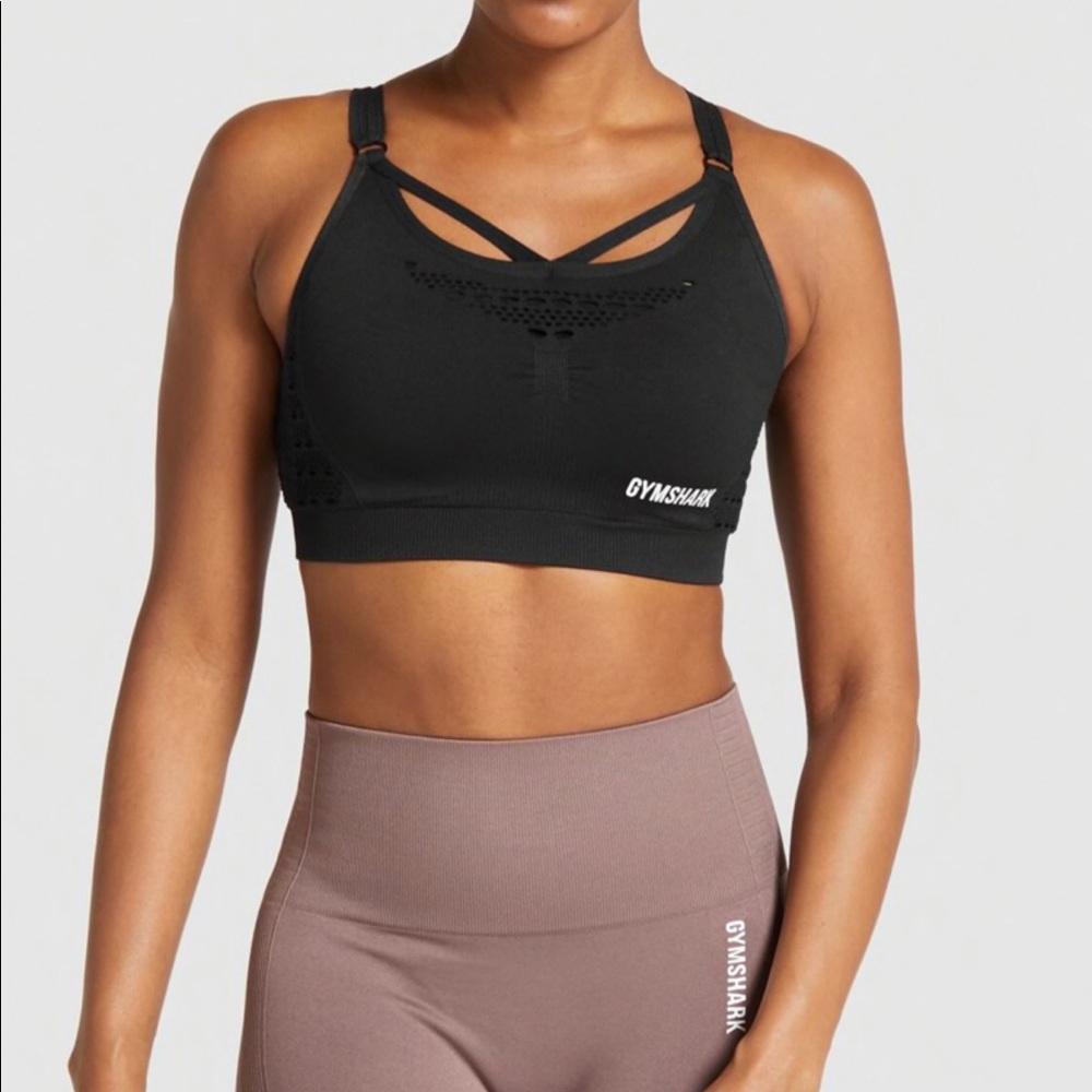 Gymshark Blk Energy + Seamless Sports Bra Size  S